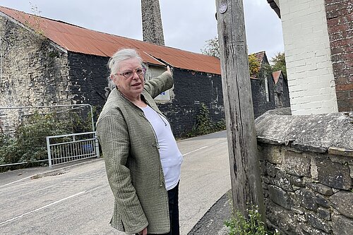 Jan Goffey at the Old Mill on Mill Road Jan Goffey at the Old Mill on Mill Road