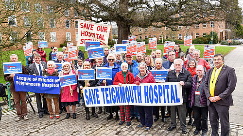 Devon residents lobby against hospital closures