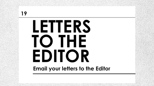 Letter to the Editor